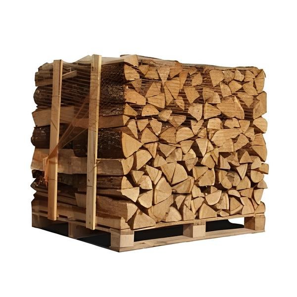 Box 1,25 stères de 50cm bois de chauffage – palette de bois coupé fendu de 1,05m3