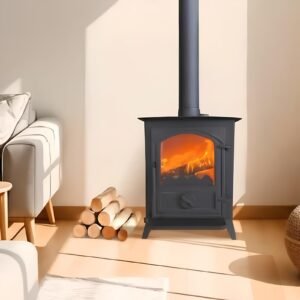 Poêle à bois 3 vitres Shiva – 10 kW (Vue Panoramique)