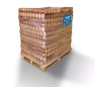 Bois compressé densifié Woodstock – Palette de 104 packs (520 bûches)