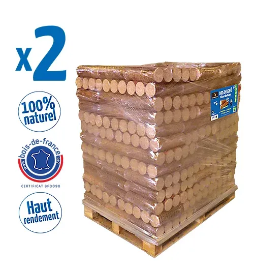 Bûche densifiées Woodstock 2 palettes (208 packs)