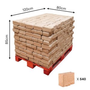 Bûches compressées – 1080 bûches – 100% naturelles