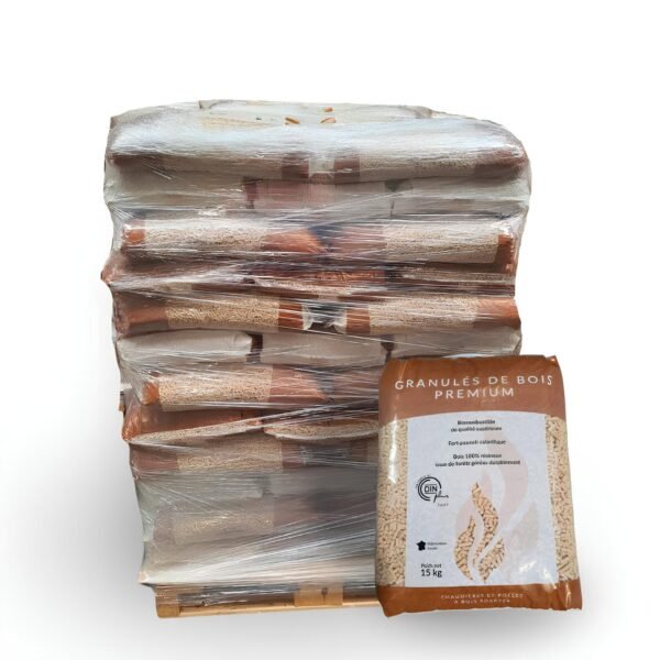 Palette de granulés Rochefort Pellets – 65 sacs de 15 kg