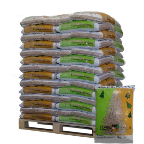 Palette de granulés Starforest – 70 sacs de 15 kg