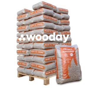 Palette de granulés Wooday – 65 sacs de 15 kg (version pellets)